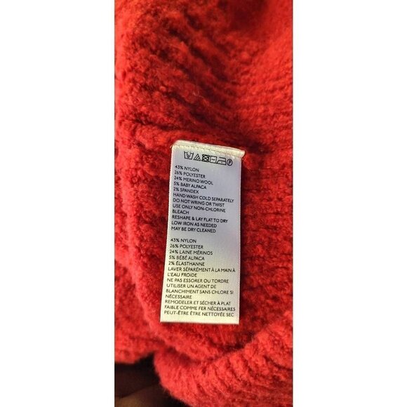 ANTHROPOLOGIE Moth Womens Cardigan Sweater Red Long Sleeve Open Front Knit M - Picture 4 of 5